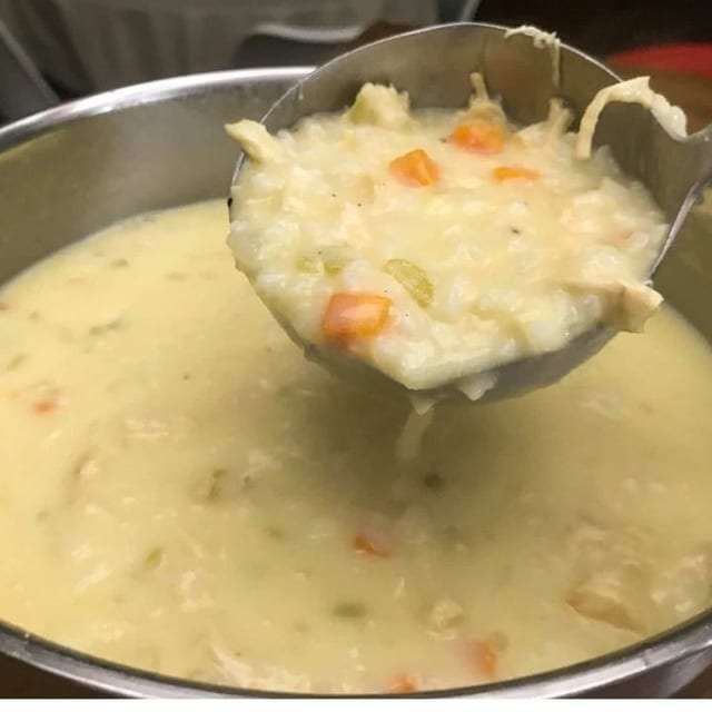 Chicken Lemon Rice Soup.
